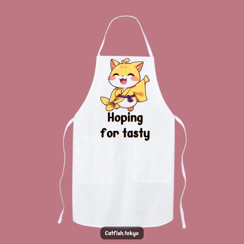 Funny Yellow Kimono Catfish Hopping Apron - Hilarious Kitchen Wear Gift