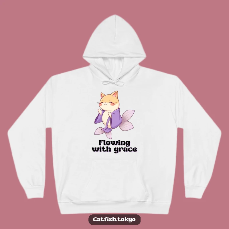 Funny Purple Kimono Catfish Spinning Hoodie - Cozy & Hilarious Elegant Apparel Gift