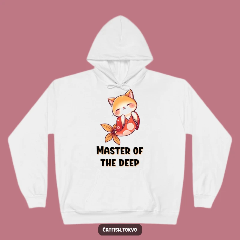 Funny Red Kimono Catfish Bowing Hoodie - Cozy & Hilarious Winter Apparel Gift