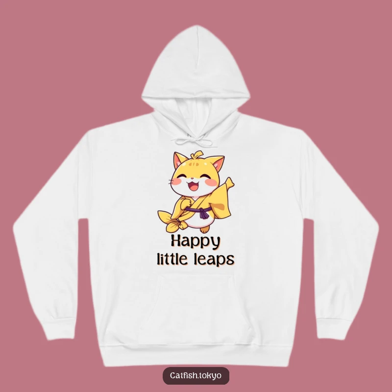 Funny Yellow Kimono Catfish Hopping Hoodie - Cozy & Hilarious Joyful Apparel Gift