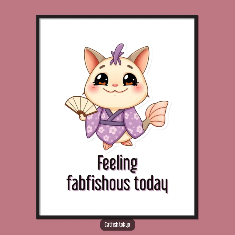 Funny Free Printable Wall Art: Grinning Catfish - Hilarious Downloadable Art!