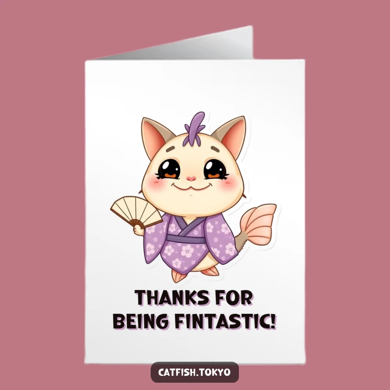 Free Printable Thank You Card: Catfish Kimono - Hilarious Downloadable Gift!