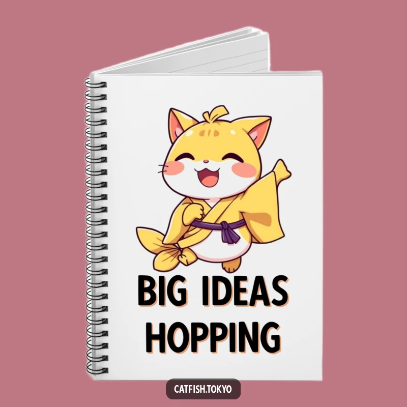 Funny Yellow Kimono Catfish Hopping Notebook - Hilarious Journal for Ideas Gift