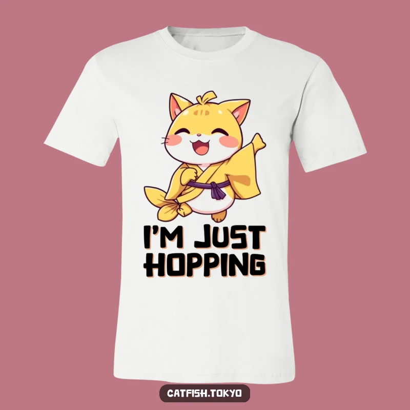Funny Yellow Kimono Catfish Hopping T-Shirt - Hilarious & Playful Apparel Gift