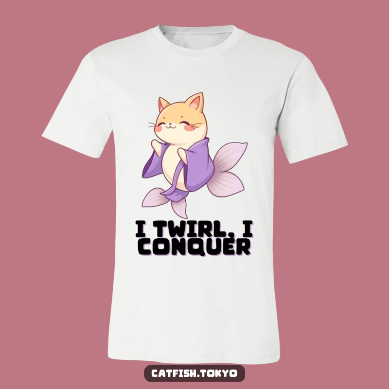 Funny Purple Kimono Catfish Spinning T-Shirt - Hilarious & Elegant Apparel Gift